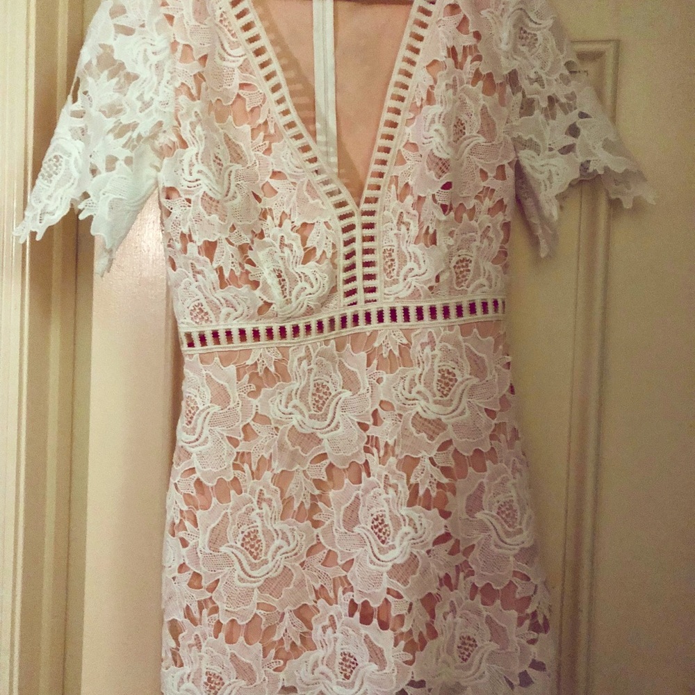 White lace dress